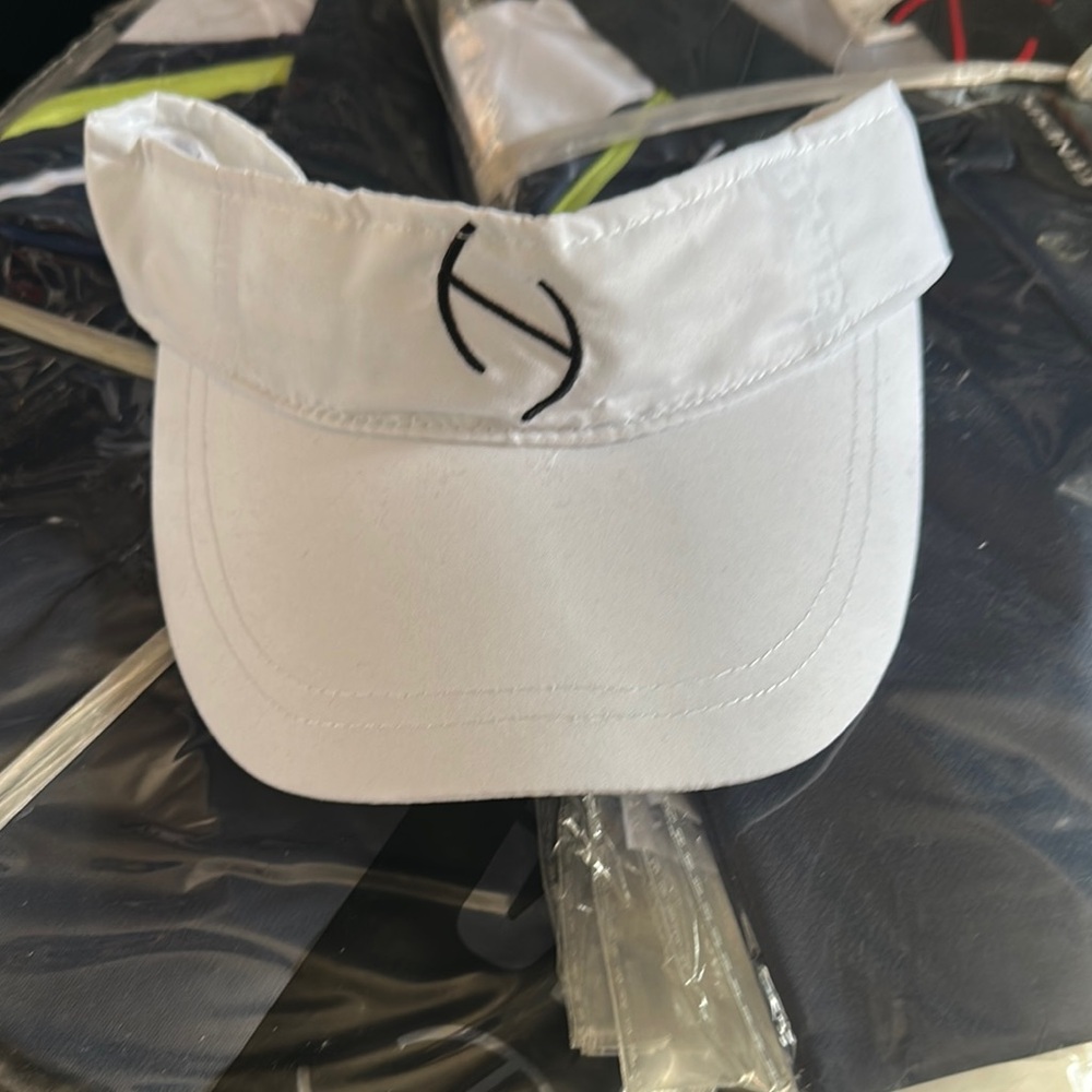 White Visor with Black Emblem